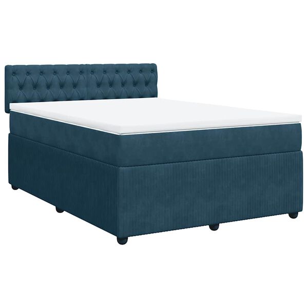 vidaXL &Kappa;&rho;&epsilon;&beta;ά&tau;&iota; Boxspring &mu;&epsilon; &Sigma;&tau;&rho;ώ&mu;&alpha; &Mu;&pi;&lambda;&epsilon; 140x190 &epsilon;&kappa;. &Beta;&epsilon;&lambda;&omicron;ύ&delta;&iota;&nu;&omicron;