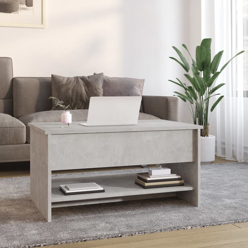 vidaXL Τραπεζάκι Σαλονιού Γκρι Σκυρ. 80x50x40 εκ. Επεξεργασμένο Ξύλο