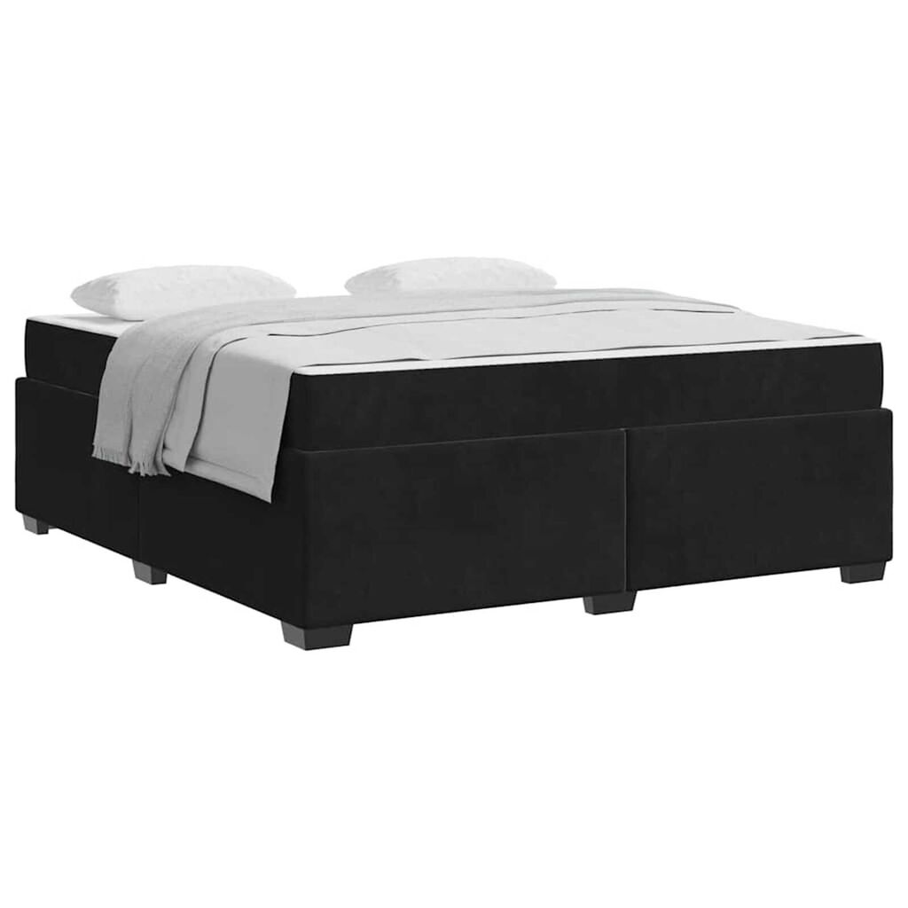 vidaXL Σκελετός Κρεβατιού Άλλο Μαύρο 180 x 200 cm Βελούδο