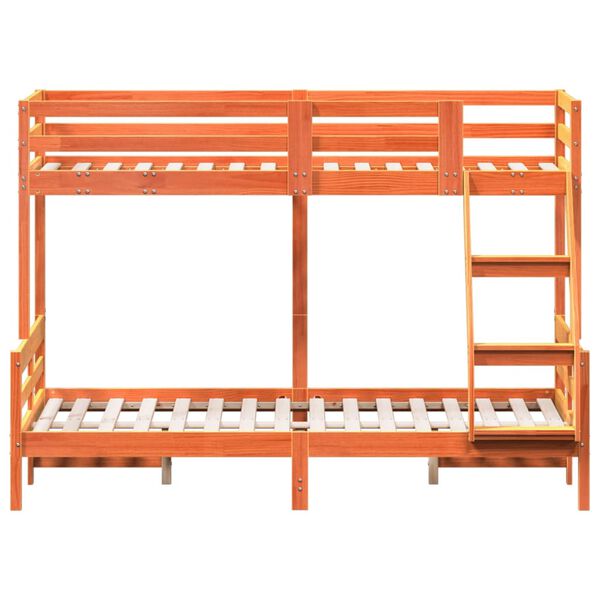 vidaXL Κουκέτα 80x200/120x200 εκ. Καφέ Κεριού από Μασίφ Ξύλο Πεύκου