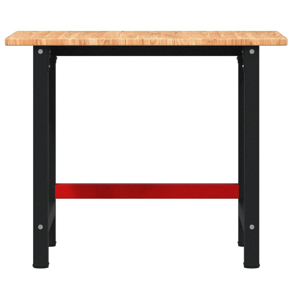 vidaXL Πάγκος Εργασίας Ορθογώνιος 100x60x81,5 εκ. από Μασίφ Ξύλο Δρυός