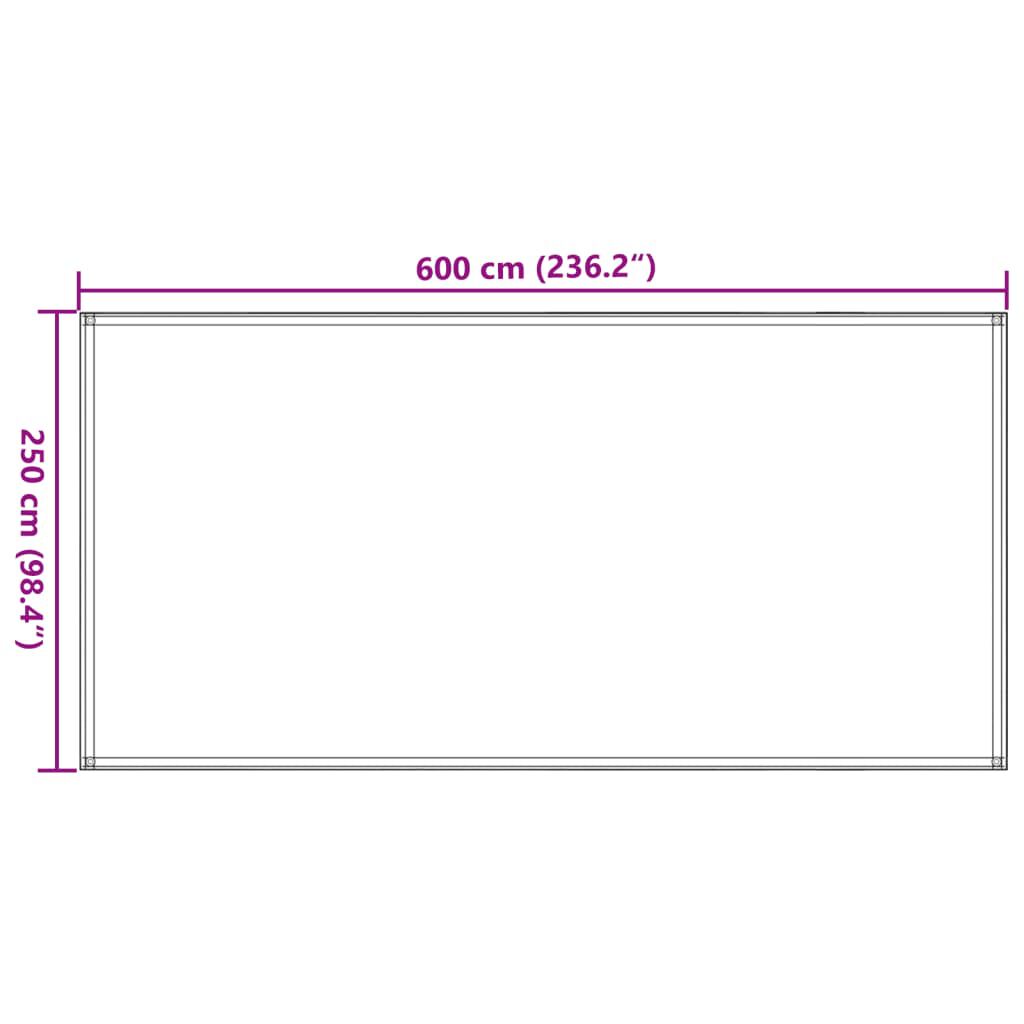 vidaXL Χαλί Σκηνής Μπλε 250 x 600 εκ. από HDPE