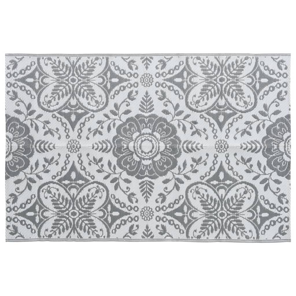 vidaXL Χαλί εξωτερικού χώρου ARAKIL ανοιχτό γκρι 120x180 cm PP