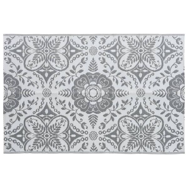 vidaXL Χαλί εξωτερικού χώρου ARAKIL ανοιχτό γκρι 120x180 cm PP