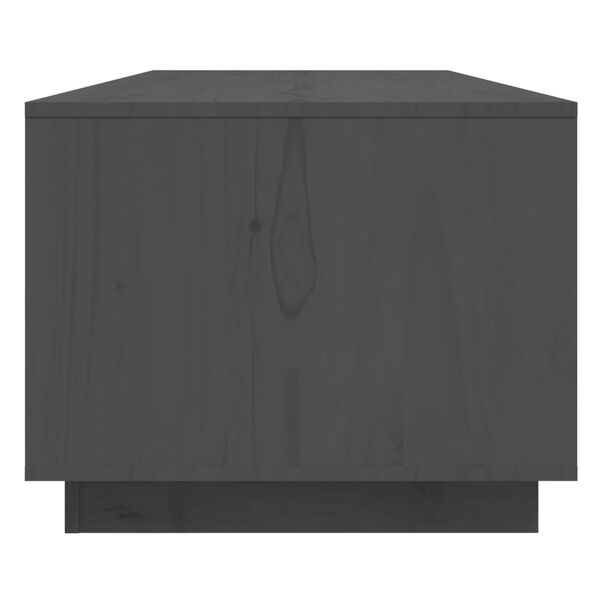vidaXL Τραπεζάκι Σαλονιού Γκρι 110 x 50 x 40 εκ. από Μασίφ Ξύλο Πεύκου