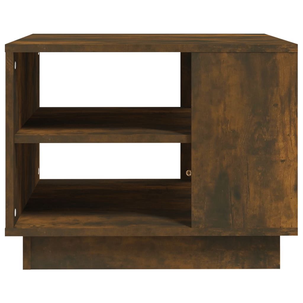 vidaXL Τραπεζάκι Σαλονιού Καπνιστή Δρυς 55x55x43 εκ. Επεξεργ. Ξύλο