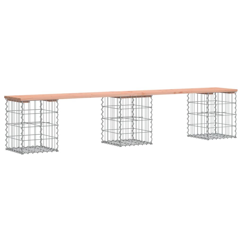 vidaXL Πάγκος Κήπου Συρματοκιβώτιο 203x31x42 εκ. Μασίφ Ψευδοτσούγκα