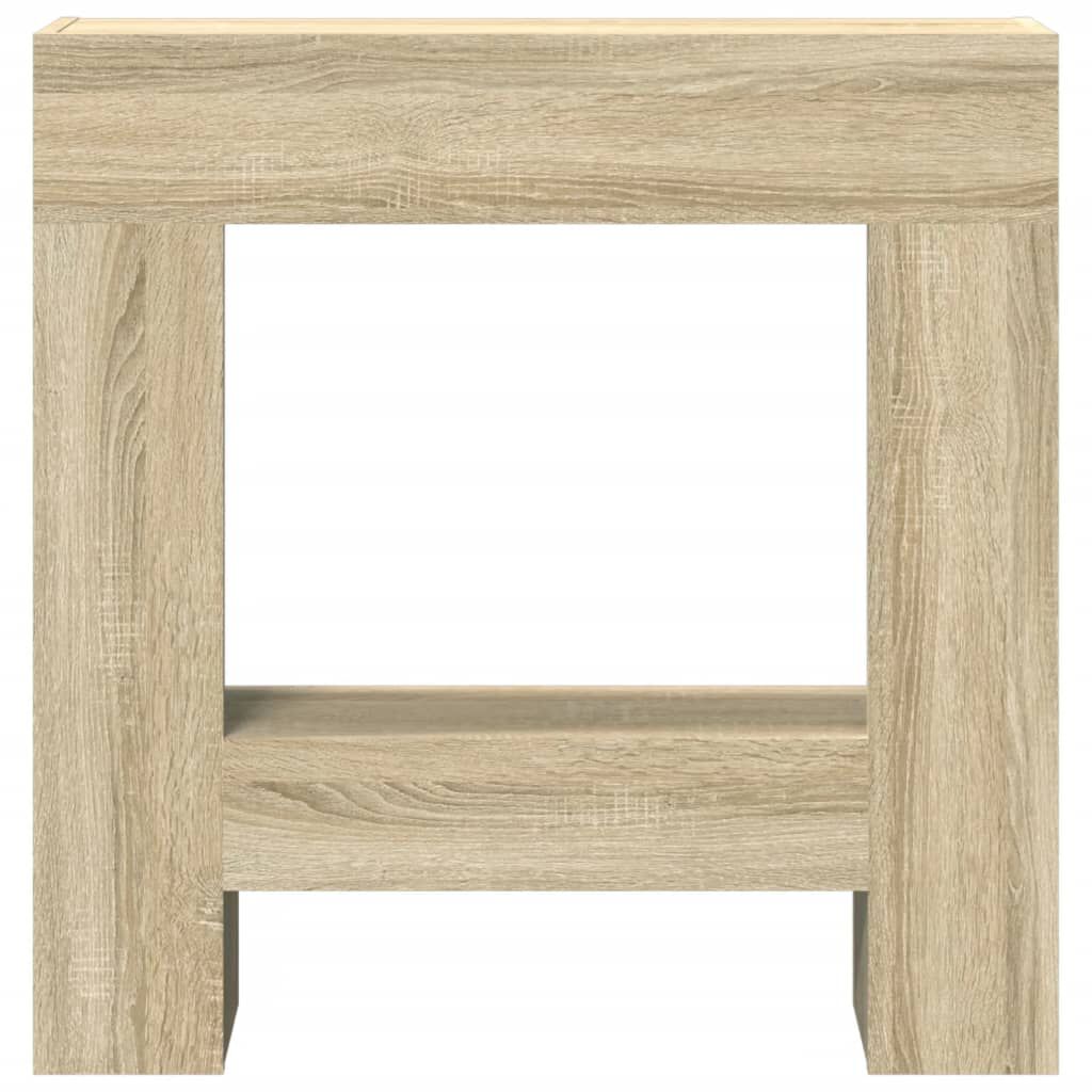 vidaXL Πλαίσιο Τζακιού Sonoma Δρυς 81x18x82 εκ. από Επεξ. Ξύλο