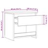 vidaXL Κομοδίνα 2 τεμ. Γκρι Σκυροδέματος 40 x 30 x 39 εκ. Επεξ. Ξύλο