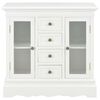 vidaXL Συρταριέρα Λευκή 70 x 28 x 70 εκ. από Μασίφ Ξύλο Πεύκου