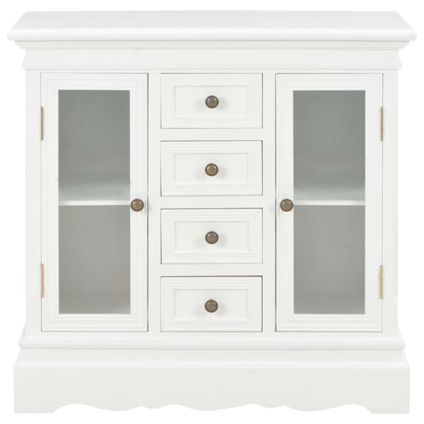 vidaXL Συρταριέρα Λευκή 70 x 28 x 70 εκ. από Μασίφ Ξύλο Πεύκου