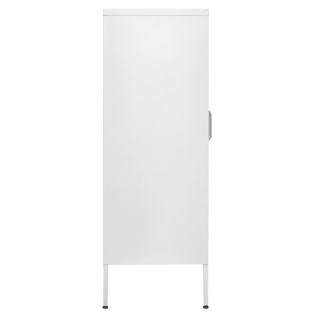vidaXL Ντουλάπι Αποθήκευσης Λευκό 80 x 35 x 101,5 εκ. Ατσάλινο