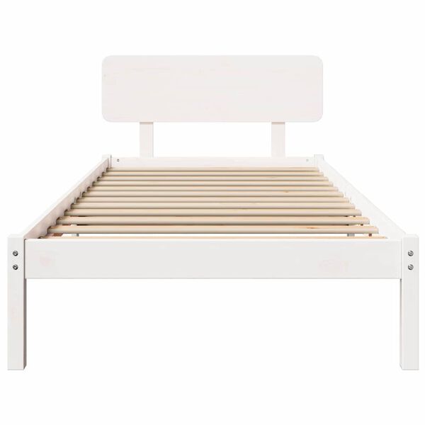 vidaXL Σκελετός Κρεβατιού Λευκό 100 x 200 cm Μασίφ ξύλο πεύκου
