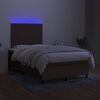 vidaXL &Kappa;&rho;&epsilon;&beta;ά&tau;&iota; Boxspring &mu;&epsilon; &Sigma;&tau;&rho;ώ&mu;&alpha; & LED &Sigma;&kappa;.&Kappa;&alpha;&phi;έ 120x190&epsilon;&kappa;. &Upsilon;&phi;&alpha;&sigma;&mu;ά&tau;&iota;&nu;&omicron;