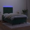 vidaXL &Kappa;&rho;&epsilon;&beta;ά&tau;&iota; Boxspring &mu;&epsilon; &Sigma;&tau;&rho;ώ&mu;&alpha; & LED &Sigma;&kappa;. &Pi;&rho;ά&sigma;&iota;&nu;&omicron; 120x200&epsilon;&kappa; &Beta;&epsilon;&lambda;&omicron;ύ&delta;&omicron;
