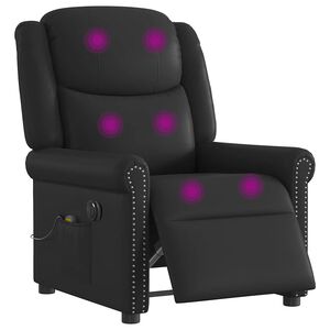 vidaXL &Eta;&lambda;&epsilon;&kappa;&tau;&rho;&iota;&kappa;ή &kappa;&alpha;&rho;έ&kappa;&lambda;&alpha; &alpha;&nu;ά&kappa;&lambda;&iota;&sigma;&eta;&sigmaf; &mu;&alpha;&sigma;ά&zeta; Shiny Black Faux Leather