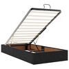 vidaXL Οθωμανικό κρεβάτι με στρώμα & LEDs Μαύρο 90x190cm Velvet