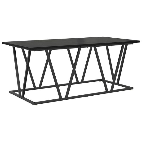 vidaXL Τραπέζι Καφέ Μαύρο Δρυς 100x50x40 εκ. Φτιαγμένο από ξύλο και μέταλλο