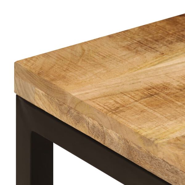 vidaXL Τραπεζάκι Σαλονιού 100x50x35 εκ. από Μασίφ Ξύλο Μάνγκο / Ατσάλι