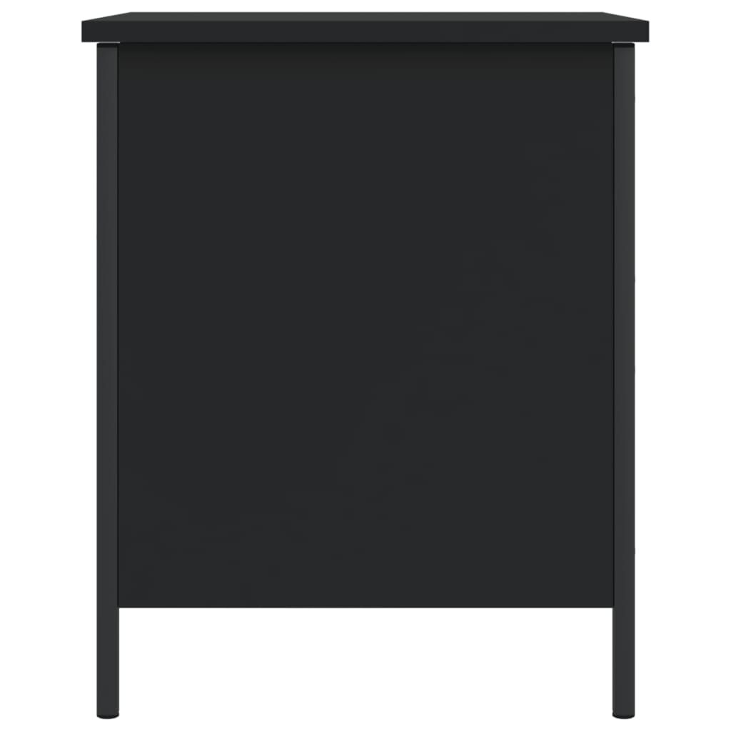 vidaXL Παγκάκι Αποθήκευσης Μαύρο 40 x 42,5 x 50 εκ. από Επεξεργ. Ξύλο