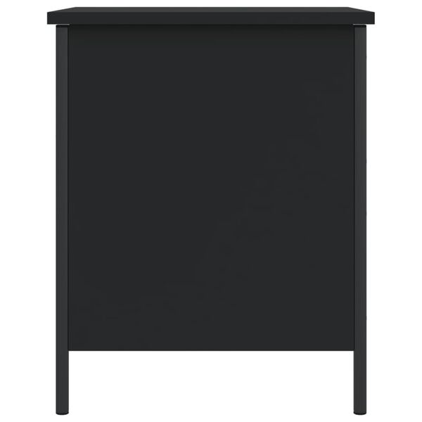 vidaXL Παγκάκι Αποθήκευσης Μαύρο 40 x 42,5 x 50 εκ. από Επεξεργ. Ξύλο