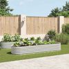 vidaXL Ζαρντινιέρα Υπερυψωμένη Ασημί 320x80x44 εκ. Γαλβανισμ. Χάλυβας
