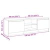 vidaXL Έπιπλο Τηλεόρασης με LED Μαύρο 120 x 30 x 36 εκ.