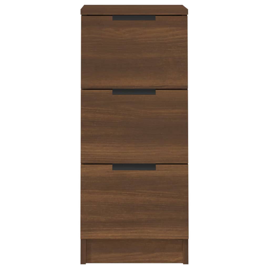 vidaXL Συρταριέρες 2 τεμ. Καφέ Δρυς 30x30x70 εκ. Επεξεργασμένο Ξύλο