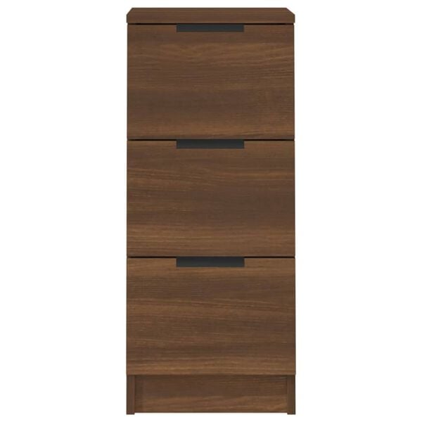 vidaXL Συρταριέρες 2 τεμ. Καφέ Δρυς 30x30x70 εκ. Επεξεργασμένο Ξύλο