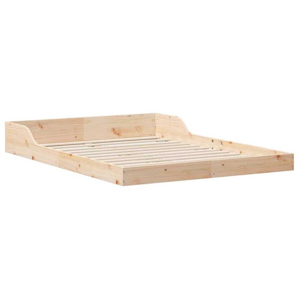 vidaXL Σκελετός Κρεβατιού Καφέ 120 x 190 cm Μασίφ ξύλο πεύκου