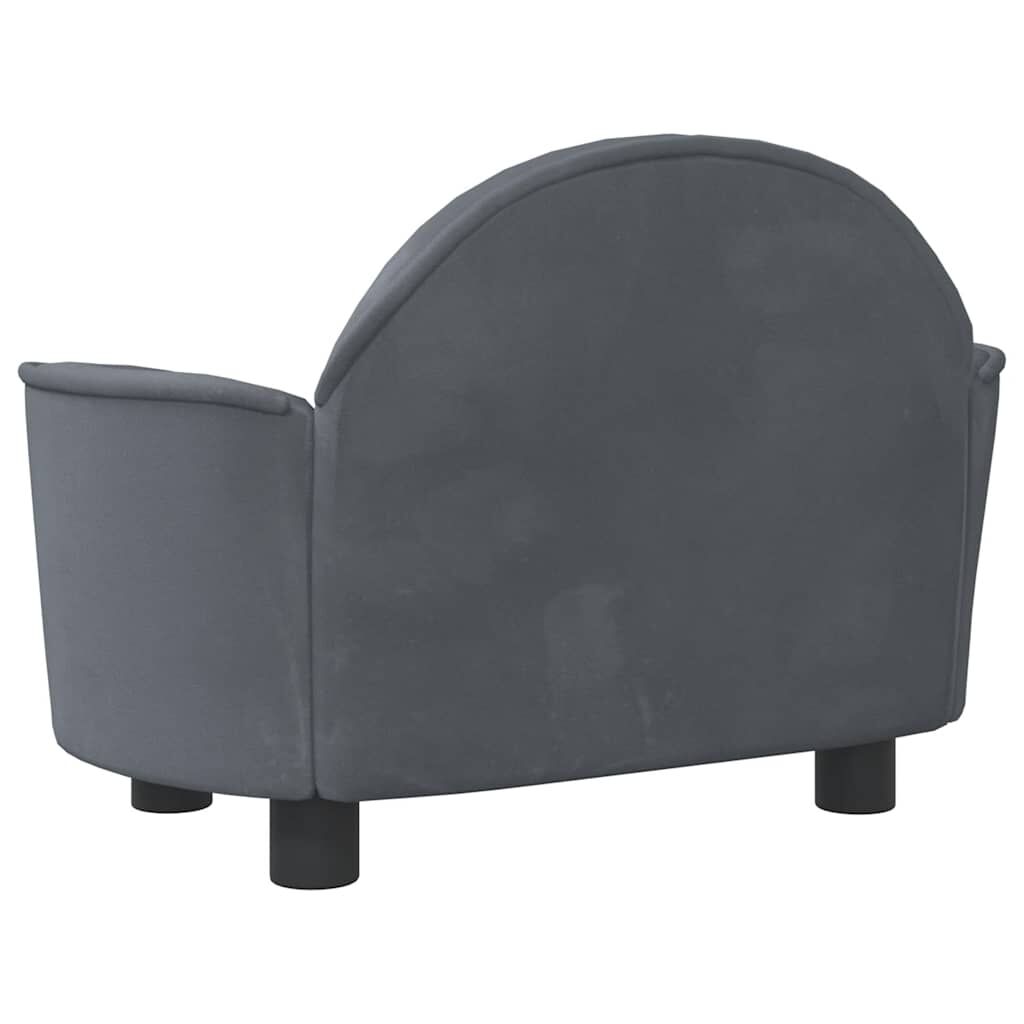 vidaXL Κρεβάτι Σκύλου Σκούρο Γκρι 66 x 40 x 45 εκ. Βελούδινο