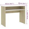 vidaXL Γραφείο Λευκό / Sonoma Δρυς 90 x 50 x 74 εκ. από Μοριοσανίδα