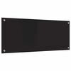 vidaXL Πίσω Πάνελ Κουζίνας Μαύρο 100 x 40 cm σκληρυμένο γυαλί