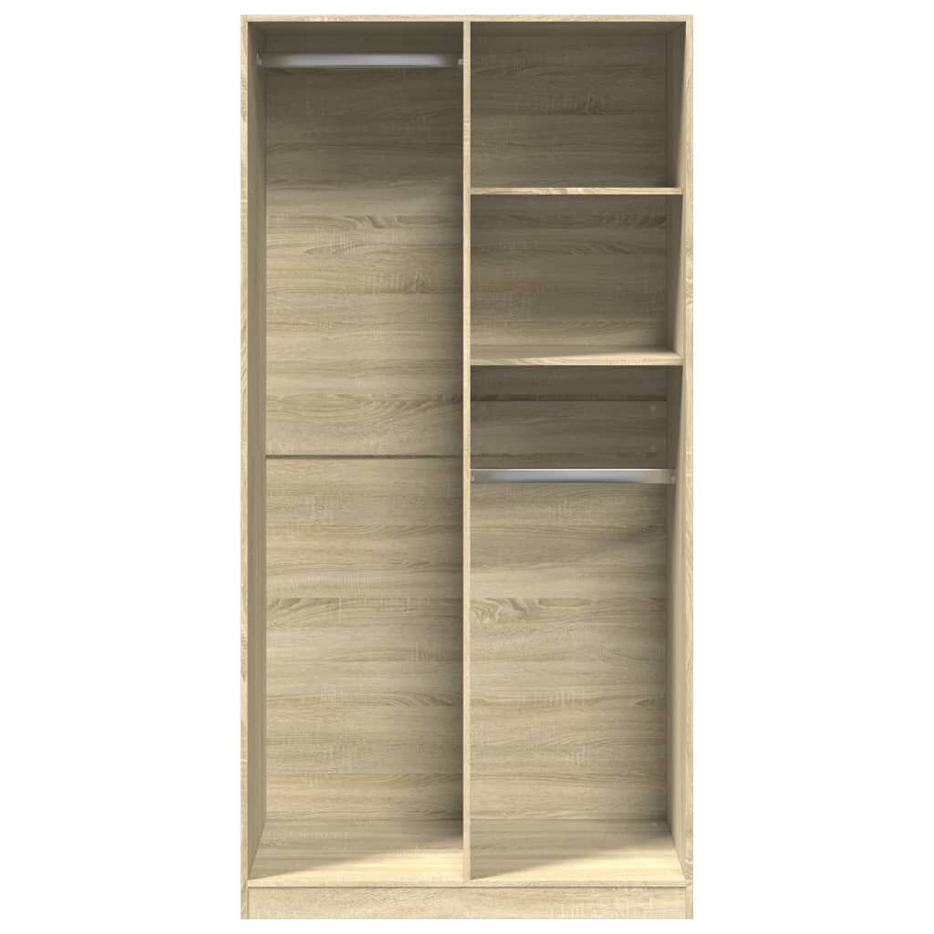 vidaXL Ντουλάπα Χρώμα Sonoma Δρυς 100x50x200εκ. από Επεξεργασμένο Ξύλο
