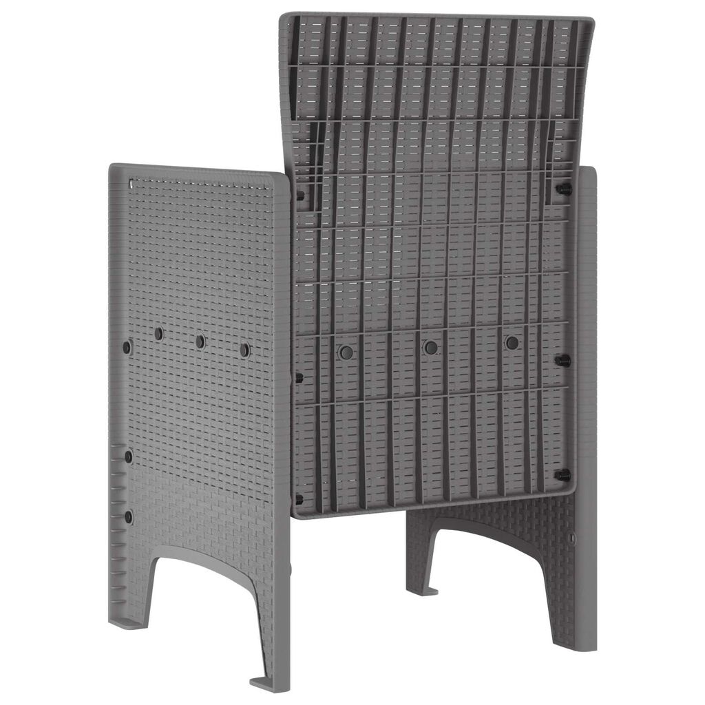 vidaXL Καρέκλες κήπου 4 pcs Ανοιχτό γκρι 53 x 49 x 85 εκ. Πλαστικό