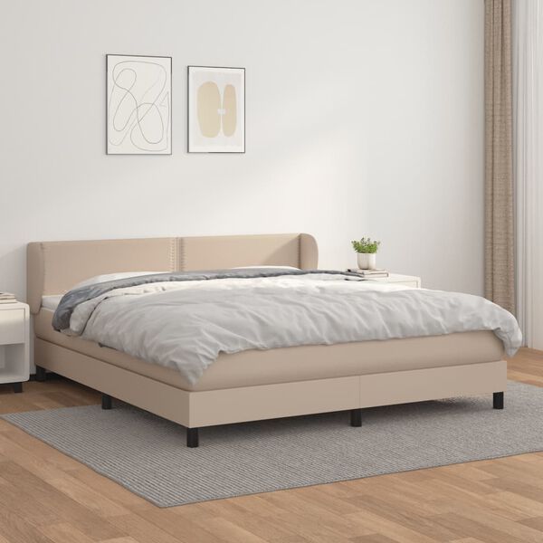 vidaXL &Kappa;&rho;&epsilon;&beta;ά&tau;&iota; Boxspring &mu;&epsilon; &Sigma;&tau;&rho;ώ&mu;&alpha; &Kappa;&alpha;&pi;&omicron;&upsilon;&tau;&sigma;ί&nu;&omicron; 180x200 &epsilon;&kappa;. &Sigma;&upsilon;&nu;&theta;. &Delta;έ&rho;&mu;&alpha;