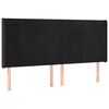 vidaXL Κεφαλάρι με Πτερύγια Μαύρο 203x16x118/128 εκ. Βελούδινο