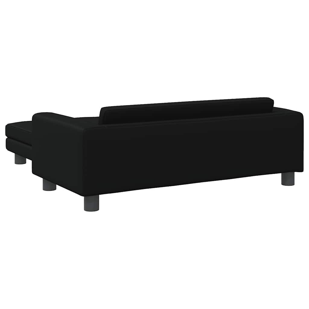 vidaXL Κρεβάτι Σκύλου με Προέκταση Μαύρο 100x50x30 εκ. Συνθετικό Δέρμα