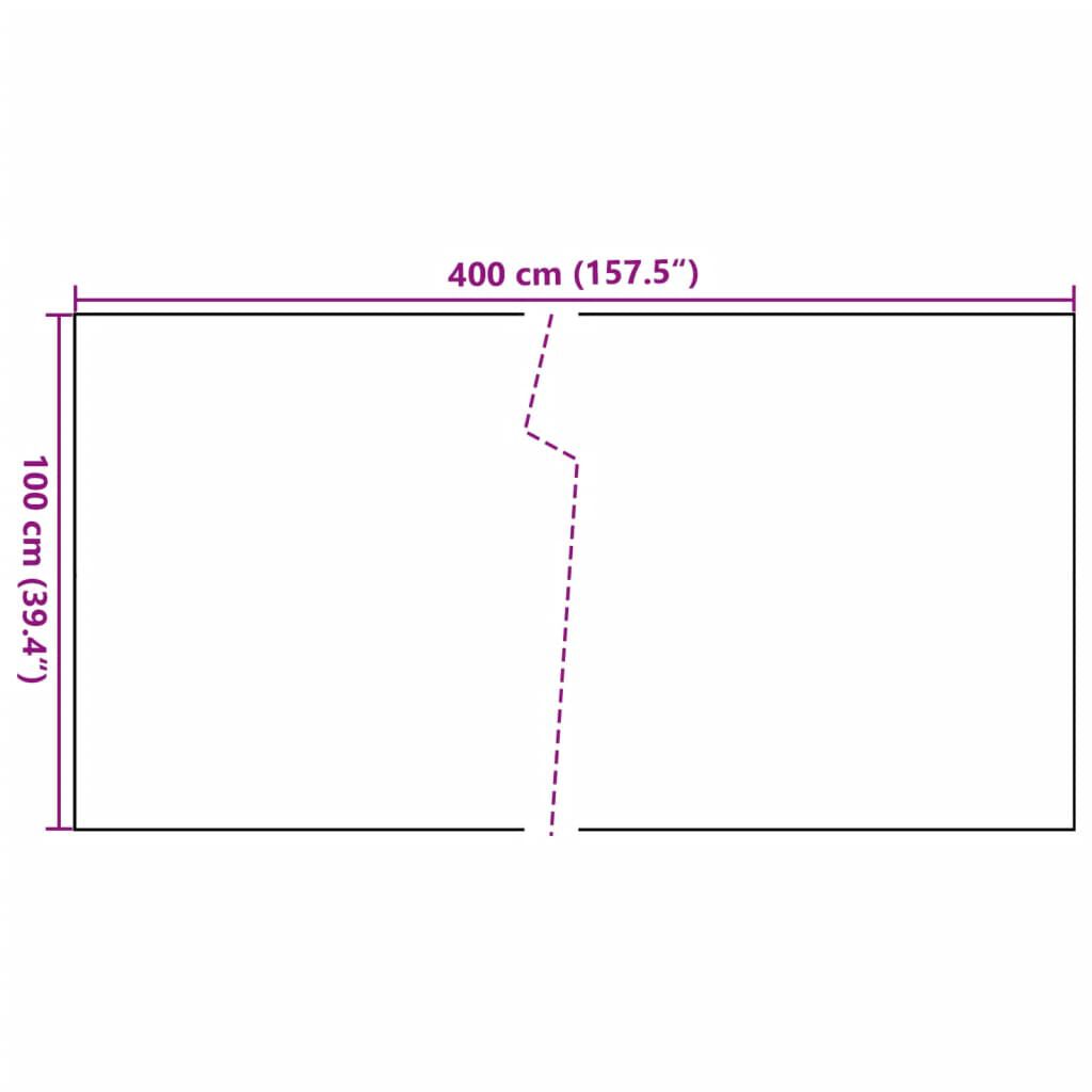 vidaXL Διαχωριστικό Βεράντας Λευκό 400 x 100 εκ. από Συνθετικό Ρατάν