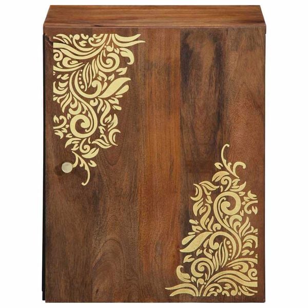 vidaXL Ντουλάπι Μπάνιου Καφέ 38 x 33.5 x 48 εκ. Μασίφ ξύλο μάνγκο