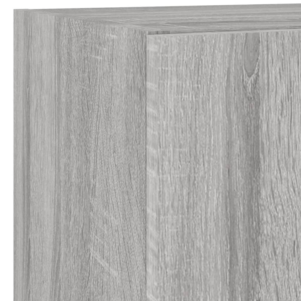 vidaXL Έπιπλο Τοίχου Τηλεόρασης με LED Γκρι Sonoma 40,5x35x40 εκ.