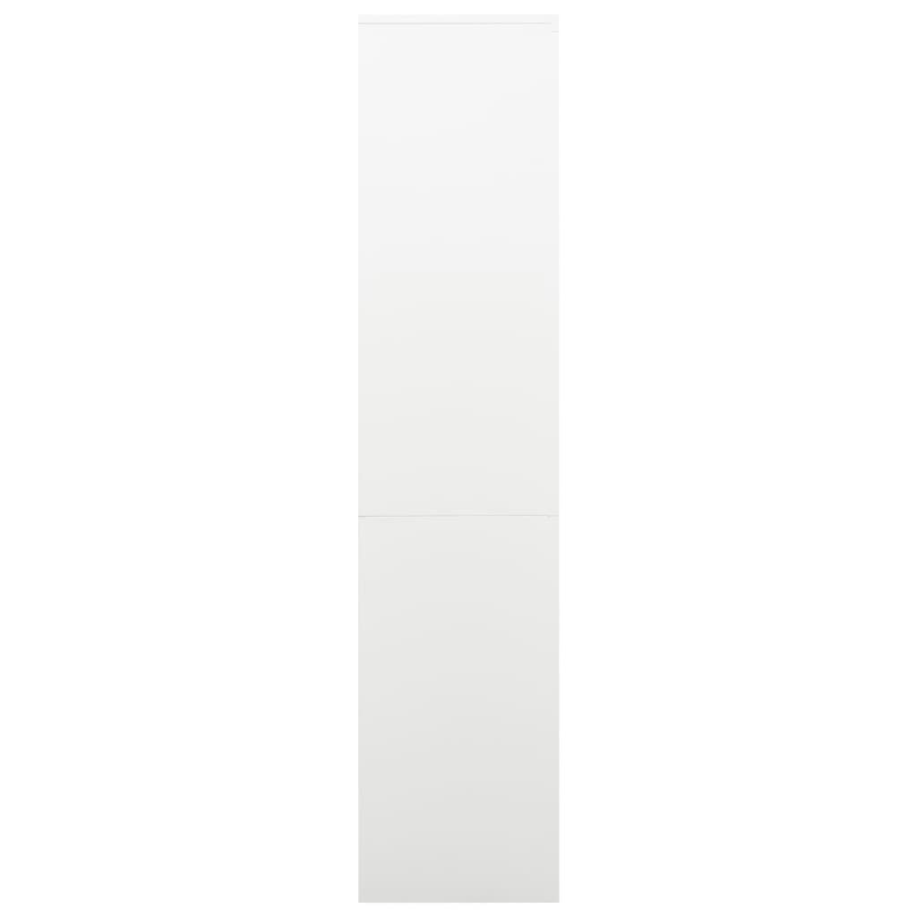 vidaXL Ντουλάπα Γραφείου 90 x 40 x 180 εκ. Λευκή Ατσάλινη