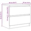 vidaXL Έπιπλο Τηλεόρασης Καφέ Δρυς 60x35x54 εκ. Επεξεργασμένο Ξύλο