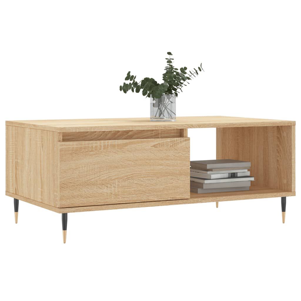vidaXL Τραπεζάκι Σαλονιού Sonoma Δρυς 90x50x36,5 εκ. Επεξεργασμ. Ξύλο