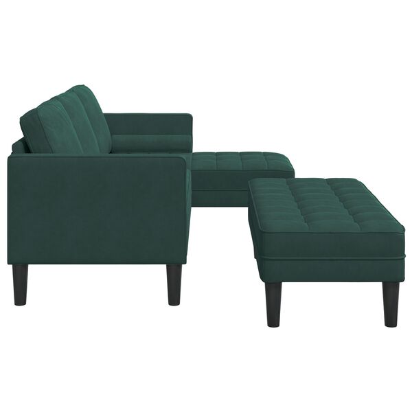vidaXL Σετ Καναπέ 2 pcs Σκούρο Πράσινο 173 x 131 x 67 εκ Βελούδο