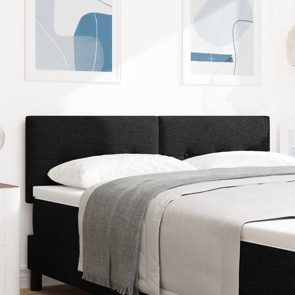 vidaXL Κεφαλάρι με κεφαλάρι Μαύρο 140 cm ύφασμα