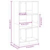 vidaXL Βιβλιοθήκη Γκρι Sonoma 57x28,5x107,5 εκ. από Επεξεργασμένο Ξύλο