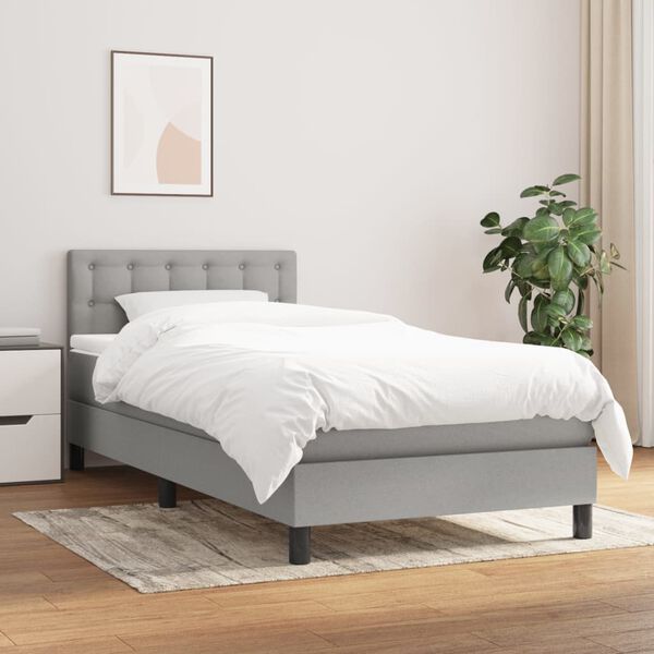 vidaXL &Kappa;&rho;&epsilon;&beta;ά&tau;&iota; Boxspring &mu;&epsilon; &Sigma;&tau;&rho;ώ&mu;&alpha; &Alpha;&nu;&omicron;&iota;&chi;&tau;ό &Gamma;&kappa;&rho;&iota; 90x190 &epsilon;&kappa;. &Upsilon;&phi;&alpha;&sigma;&mu;ά&tau;&iota;&nu;&omicron;