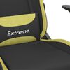 vidaXL Καρέκλα Μασάζ Gaming Μασάζ Υπ. Μαύρη/Αν Γκρι Ύφασμα Υποπόδιο