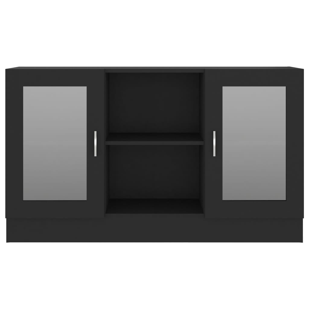 vidaXL Βιτρίνα Μαύρη 120 x 30,5 x 70 εκ. από Επεξ. Ξύλο